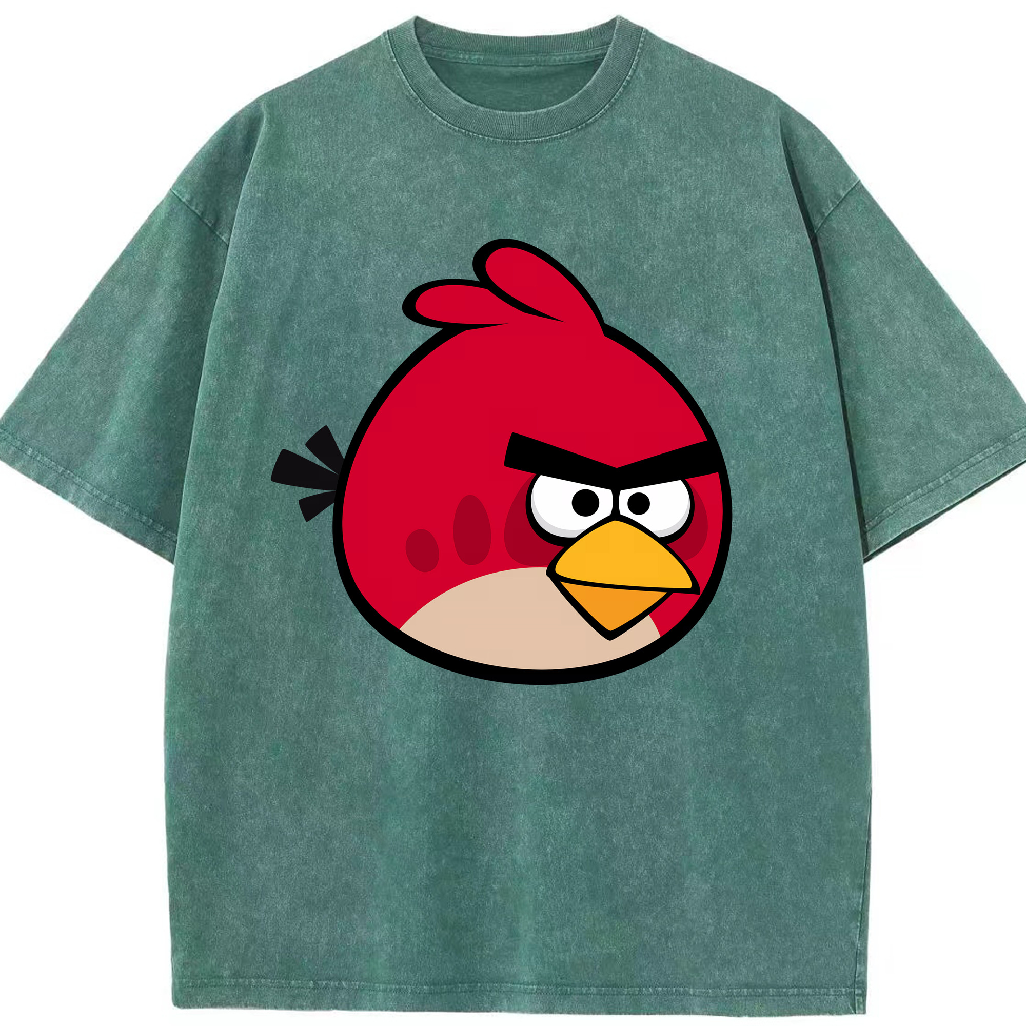 （画像用） Angry Birds アングリーバード 綿100% ヴィンテージ風 半袖Tシャツ（フロントプリント）